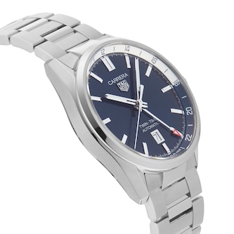 Pre-Owned TAG Heuer Carrera Twin-Time 41mm Stainless Steel WBN201A.BA0640