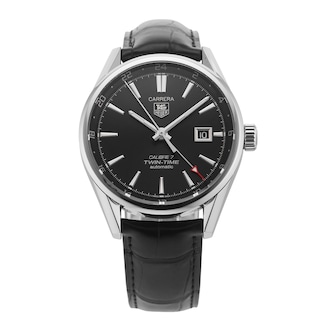 Pre-Owned TAG Heuer Carrera Twin Time 41mm Stainless Steel Pre-Owned TAG Heuer Carrera Twin Time 41mm Stainless Steel