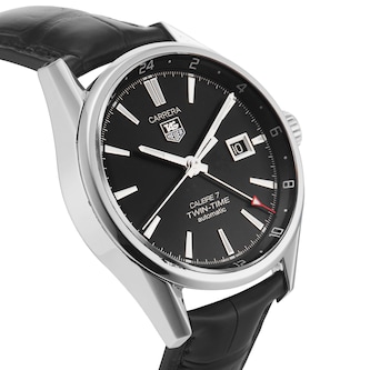 Pre-Owned TAG Heuer Carrera Twin Time 41mm Stainless Steel