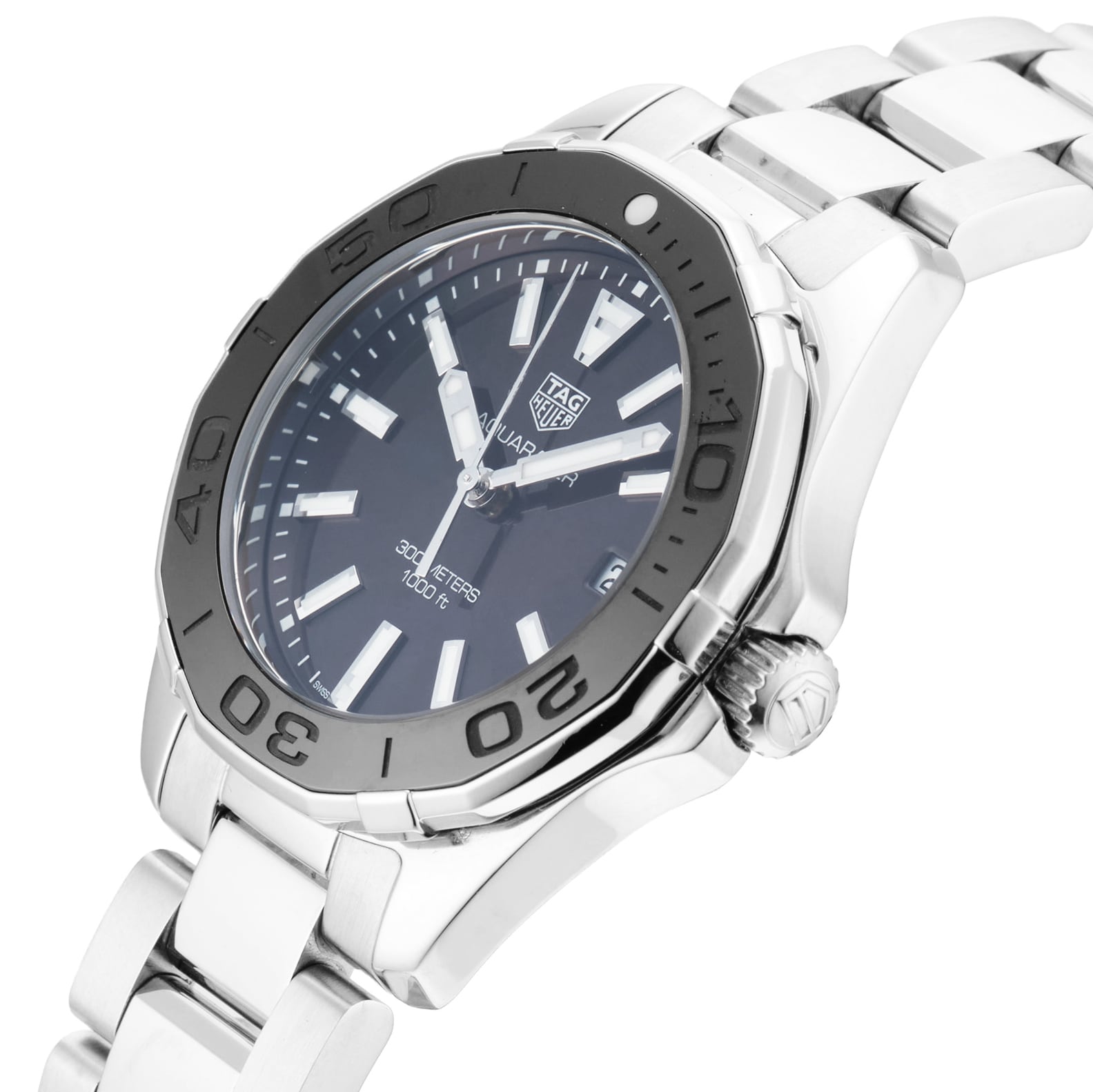 Pre-Owned TAG Heuer Aquaracer Date 35mm Stainless Steel Pre-Owned TAG Heuer Aquaracer Date 35mm Stainless Steel