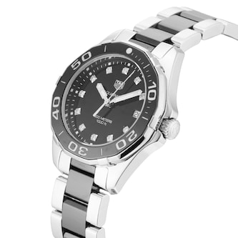 Pre-Owned TAG Heuer Aquaracer 35mm Stainless Steel and Ceramic