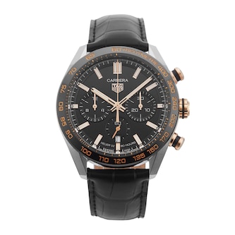 Pre-Owned TAG Heuer Carrera Chronograph 44mm Stainless Steel and Rose Gold Pre-Owned TAG Heuer Carrera Chronograph 44mm Stainless Steel and Rose Gold