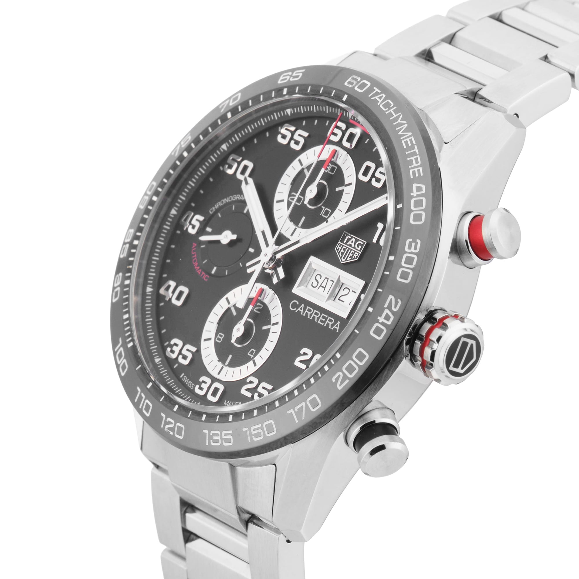 Pre-Owned TAG Heuer Carrera Chronograph 44mm Stainless Steel and Ceramic Pre-Owned TAG Heuer Carrera Chronograph 44mm Stainless Steel and Ceramic