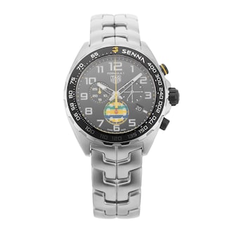 Pre-Owned TAG Heuer Pre-Owned TAG Heuer Formula 1 Chronograph X Senna 43mm Stainless Steel CAZ101AX.BA0637 Pre-Owned TAG Heuer Pre-Owned TAG Heuer Formula 1 Chronograph X Senna 43mm Stainless Steel CAZ101AX.BA0637