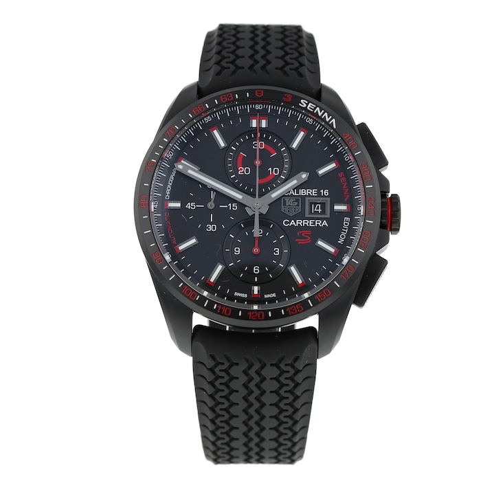Pre-Owned TAG Heuer Pre-Owned TAG Heuer Carrera Calibre 16 Special Edition 'Senna' Mens Watch CBB2080-0