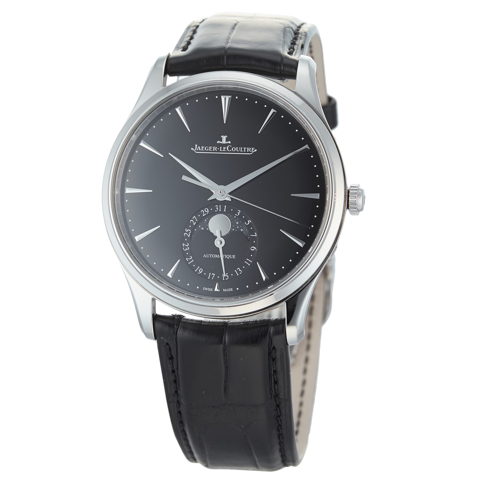 Pre Owned Jaeger LeCoultre Master Ultra Thin Moon Mens Watch Q1368471