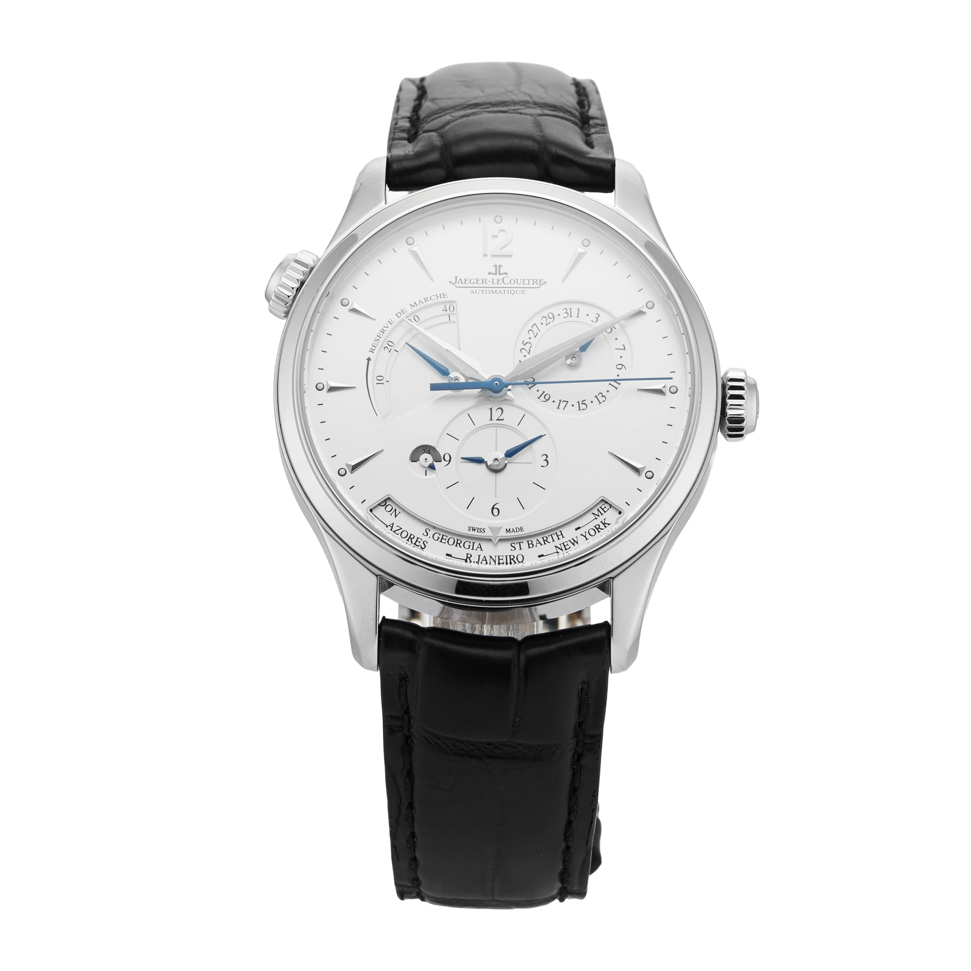 Pre-Owned Jaeger-LeCoultre Master Geographic 39mm Stainless Steel Pre-Owned Jaeger-LeCoultre Master Geographic 39mm Stainless Steel