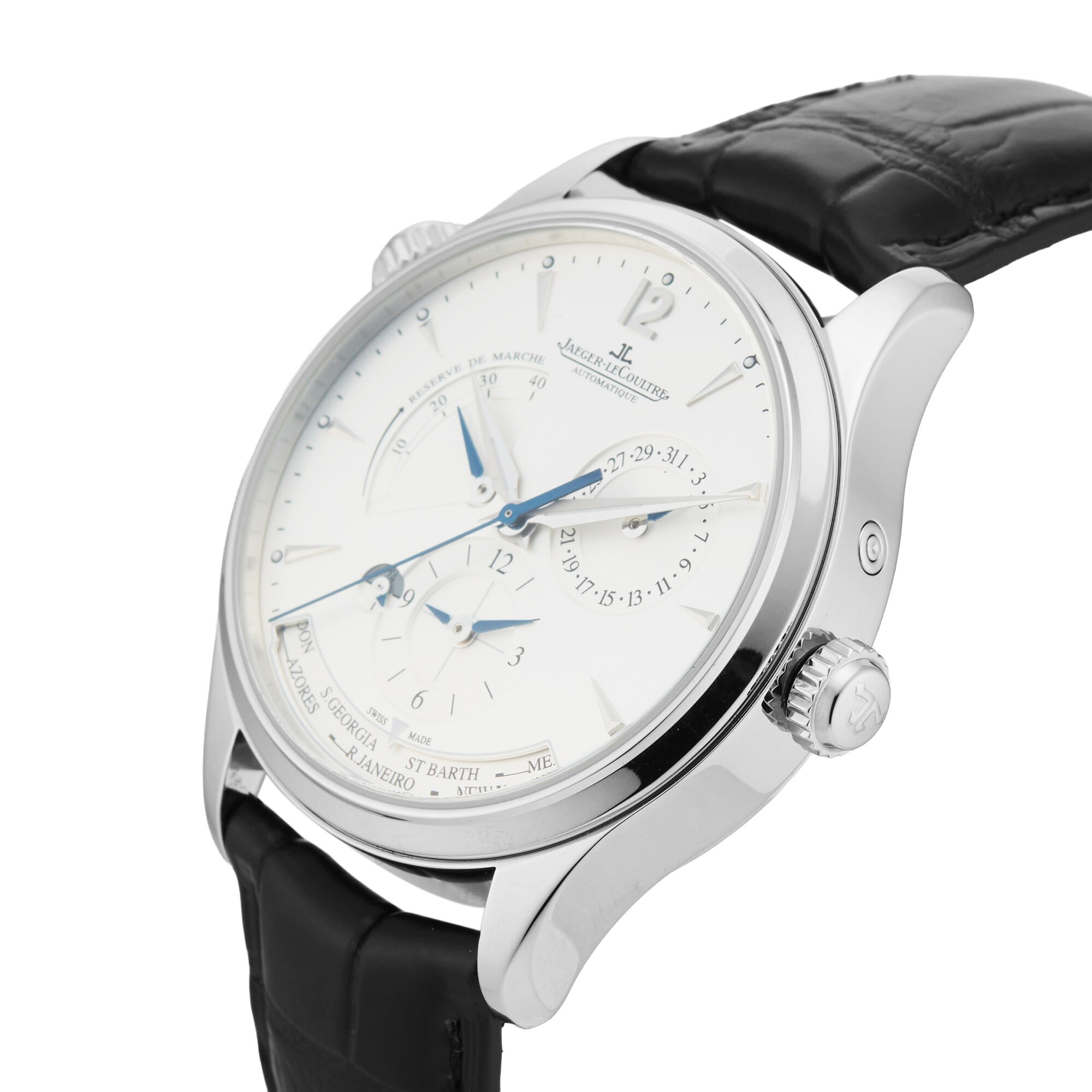 Pre-Owned Jaeger-LeCoultre Master Geographic 39mm Stainless Steel Pre-Owned Jaeger-LeCoultre Master Geographic 39mm Stainless Steel