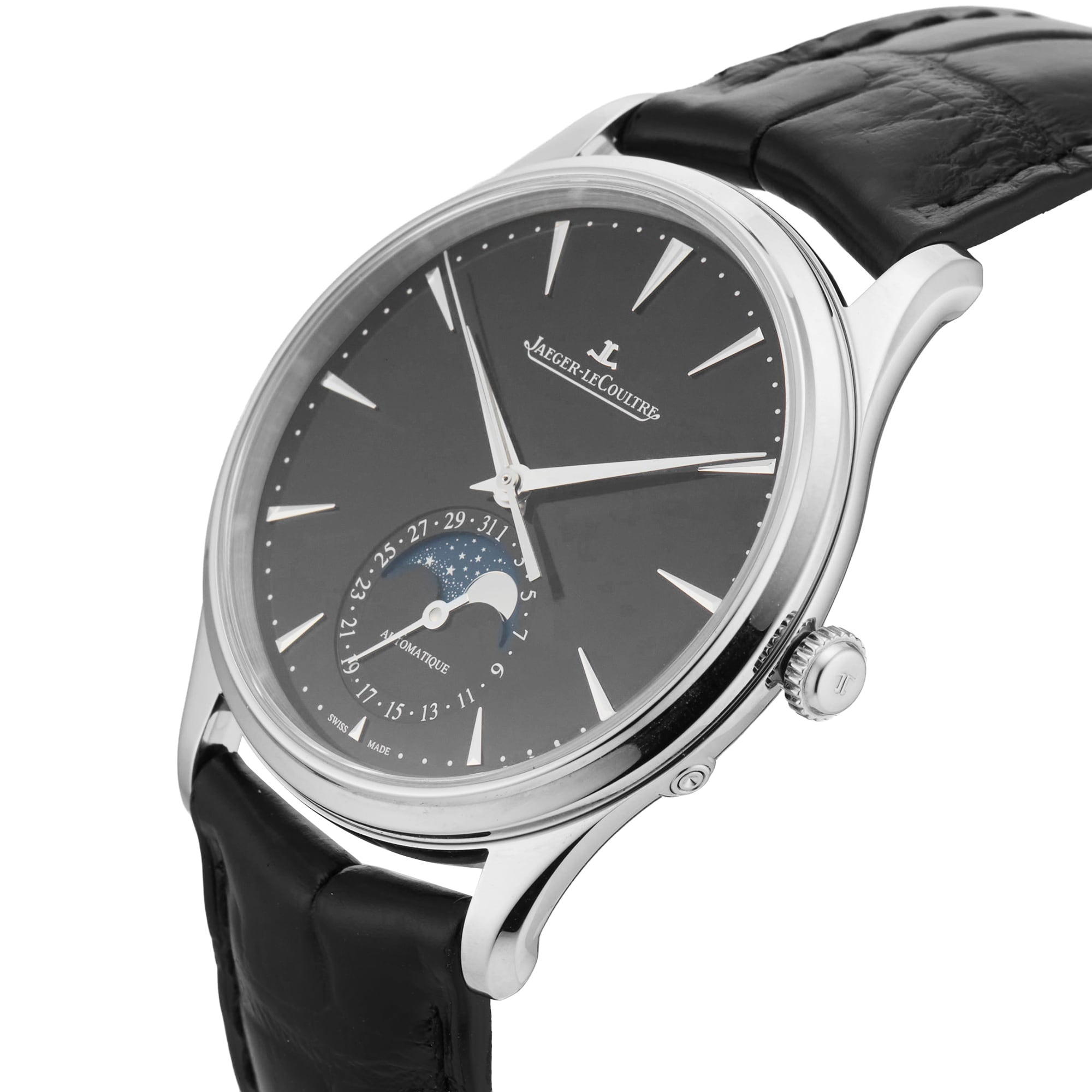 Pre-Owned Jaeger-LeCoultre Master Ultra Thin Moon 39mm Stainless Steel Pre-Owned Jaeger-LeCoultre Master Ultra Thin Moon 39mm Stainless Steel