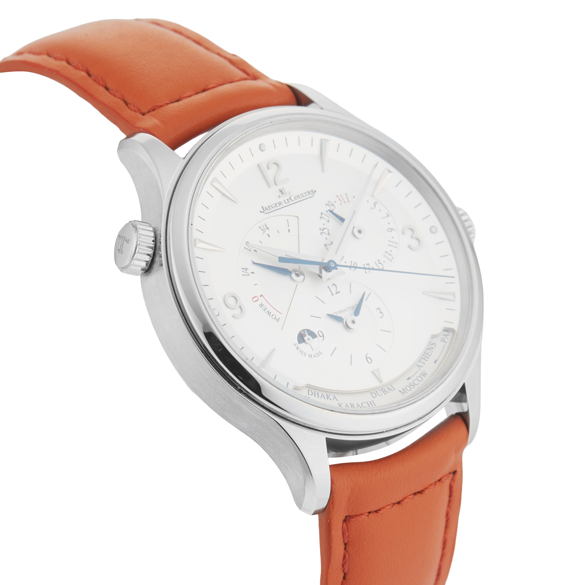 Pre-Owned Jaeger-LeCoultre Master Control Geographic 40mm Stainless Steel Pre-Owned Jaeger-LeCoultre Master Control Geographic 40mm Stainless Steel