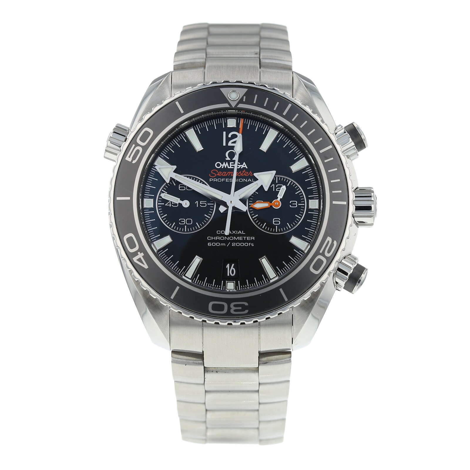 Pre-Owned Omega Pre-Owned Omega Seamaster Planet Ocean Chronograph Mens Watch 232.30.46.51.01.001
