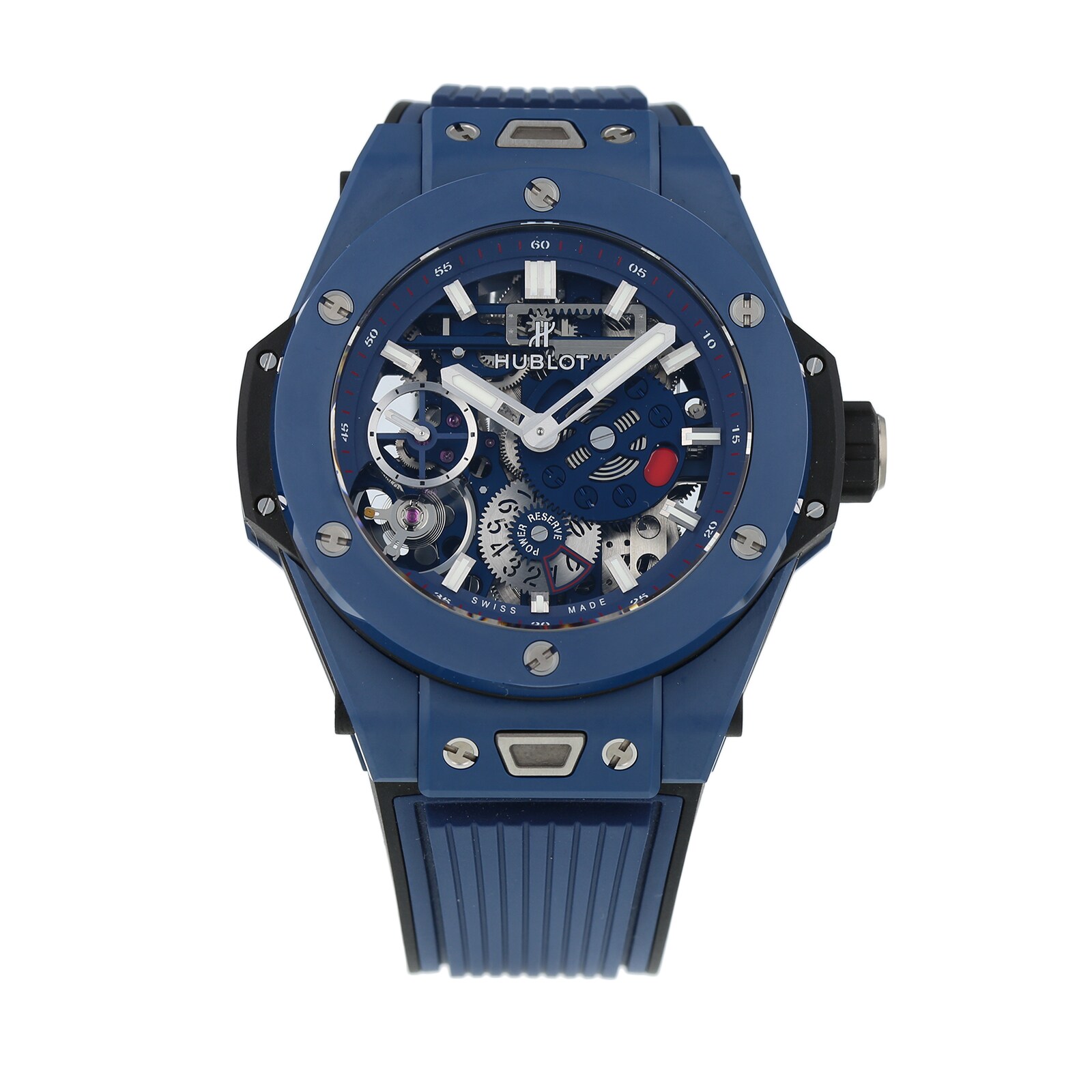Pre-Owned Hublot Big Bang MECA-10 Ceramic Blue Mens Watch