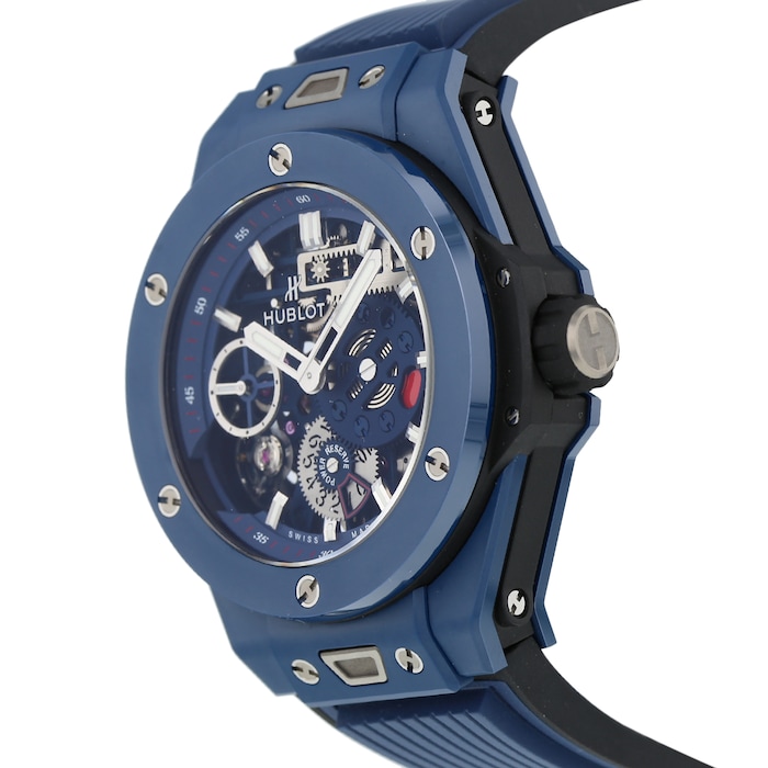 Pre-Owned Hublot Big Bang MECA-10 Ceramic Blue Mens Watch