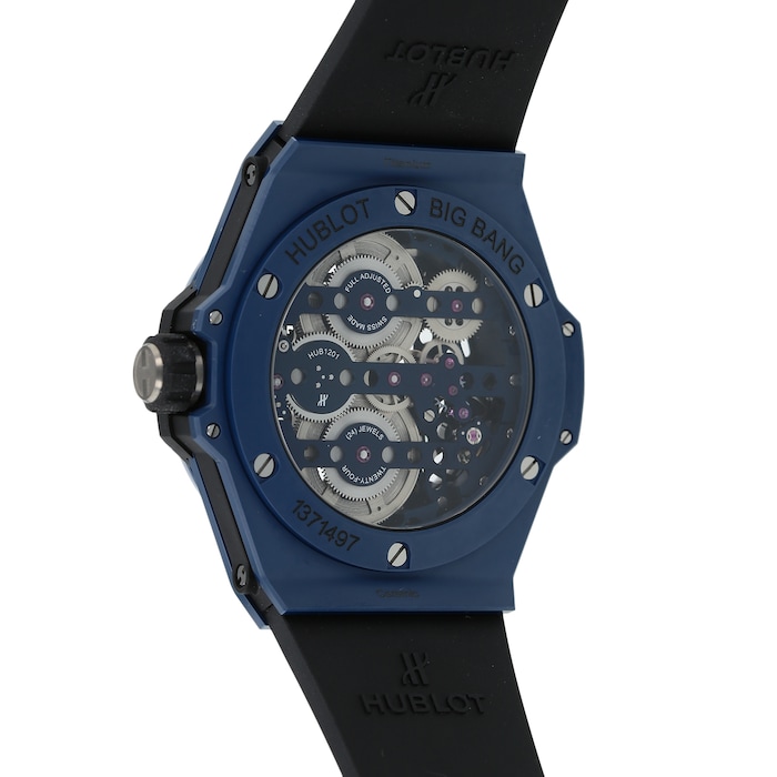 Pre-Owned Hublot Big Bang MECA-10 Ceramic Blue Mens Watch