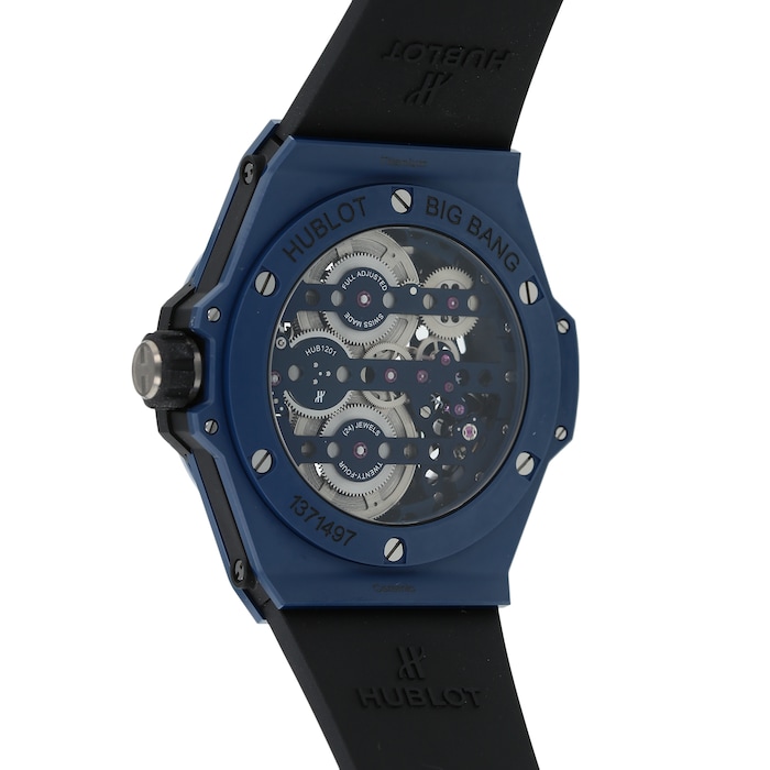 Pre-Owned Hublot Pre-Owned Hublot Big Bang MECA-10 Ceramic Blue Mens Watch