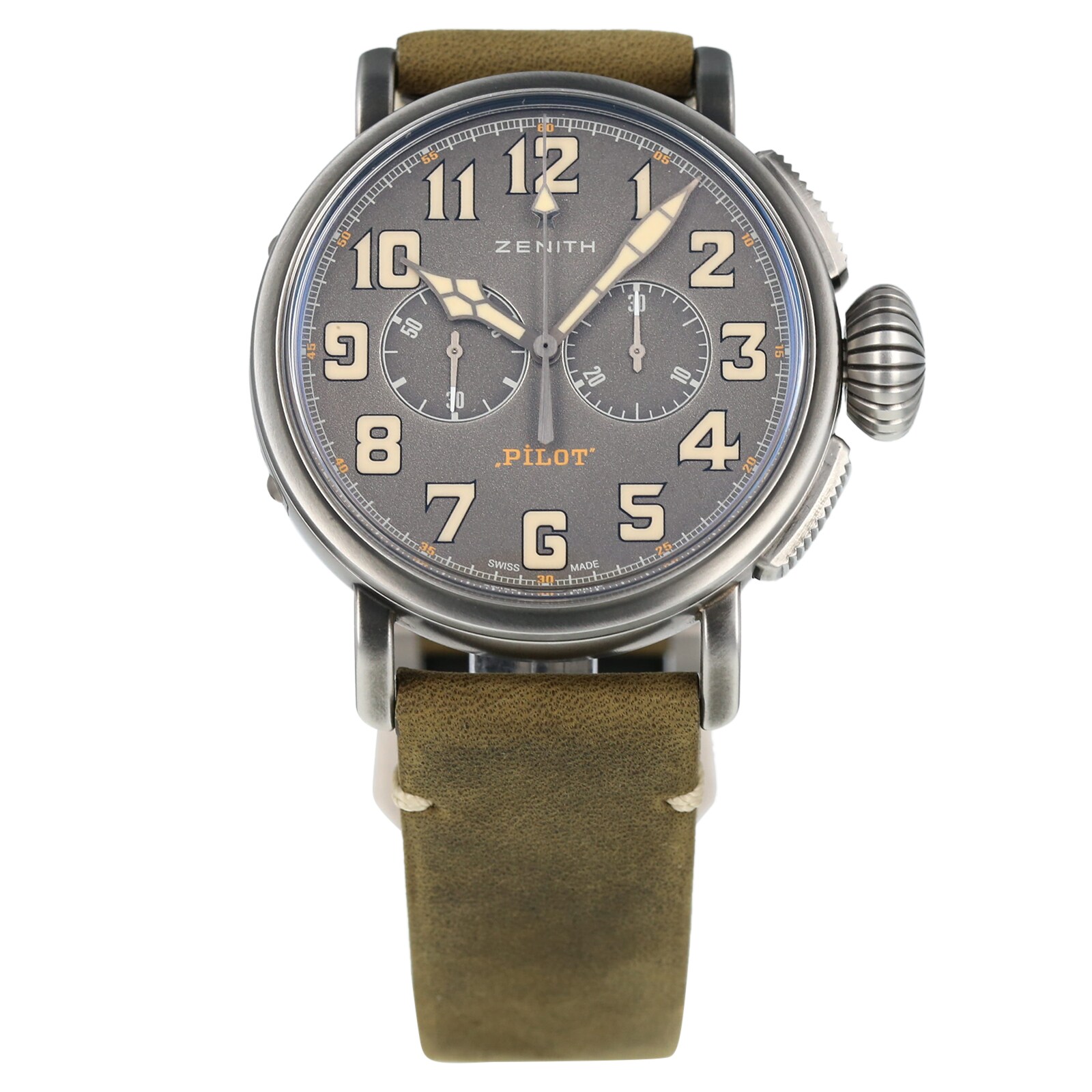 Pre-Owned Zenith Pilot Type 20 Ton-Up Mens Watch 11.2430.4069/21.C773