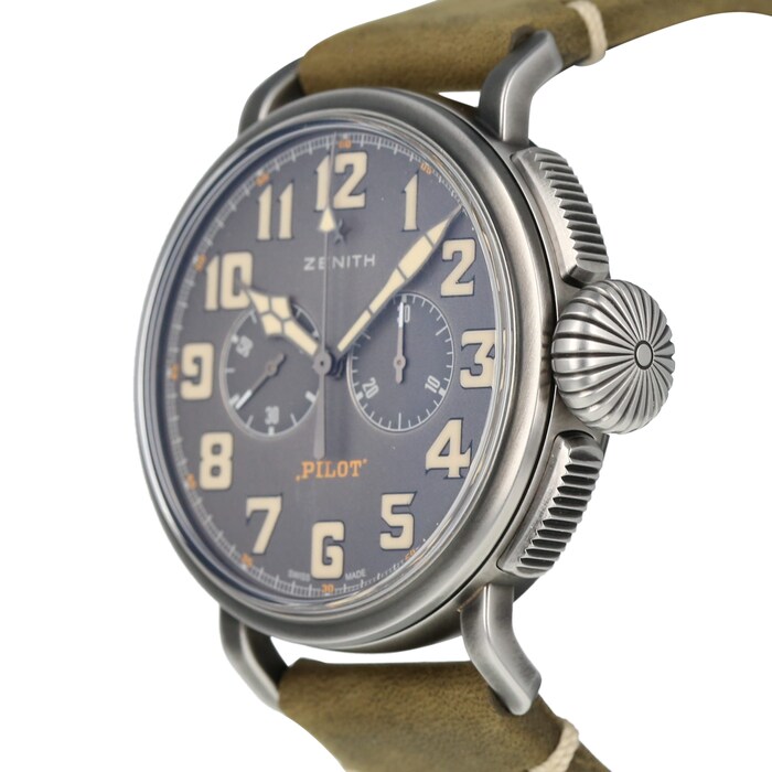 Pre-Owned Zenith Pre-Owned Zenith Pilot Type 20 Ton-Up Mens Watch 11.2430.4069/21.C773