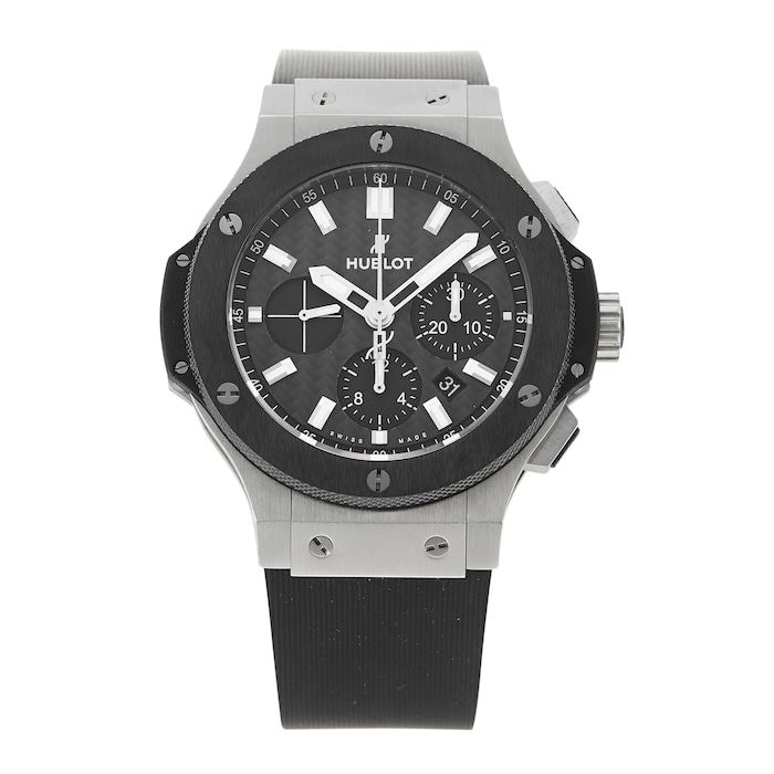 Pre-Owned Hublot Pre-Owned Hublot Big Bang Steel and Ceramic Chronograph Mens Watch 301.SM.1770.RX