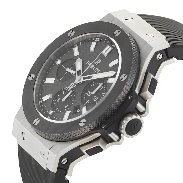 Pre-Owned Hublot Pre-Owned Hublot Big Bang Steel and Ceramic Chronograph Mens Watch 301.SM.1770.RX