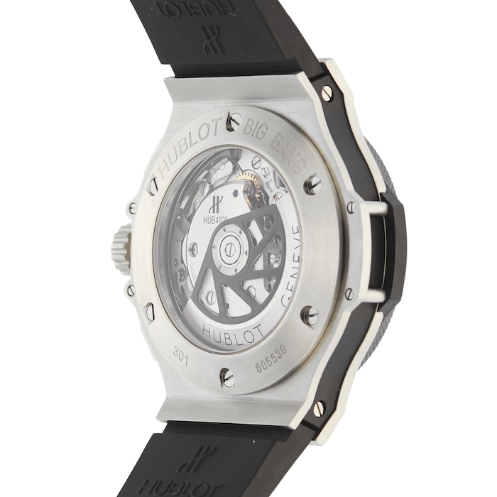 Pre-Owned Hublot Pre-Owned Hublot Big Bang Steel and Ceramic Chronograph Mens Watch 301.SM.1770.RX