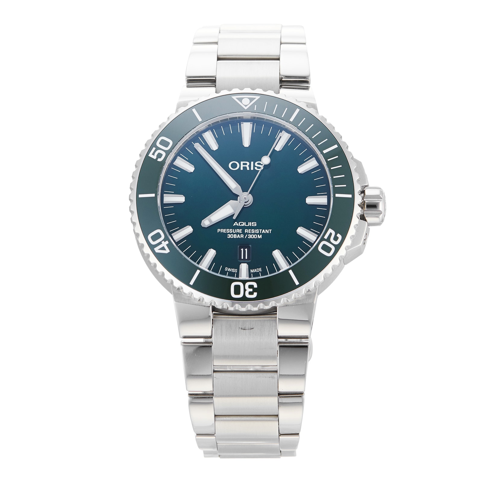 Pre Owned Oris Aquis Date Mens Watch 01 733 7730 4157