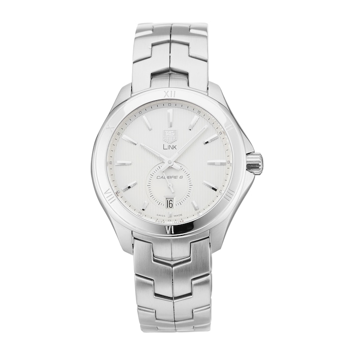 Pre-Owned TAG Heuer Link Silver Steel Mens Watch WAT2113.BA0950