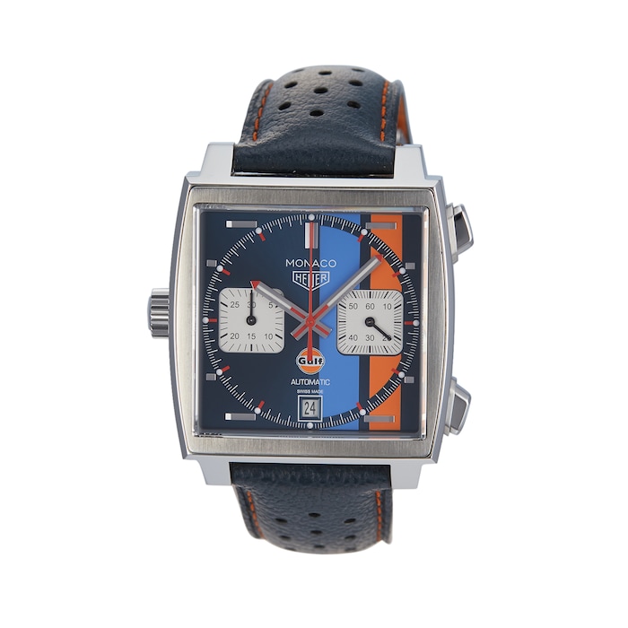Pre-Owned TAG Heuer Monaco X Gulf Calibre 11 Mens Watch CAW211R.FC6401