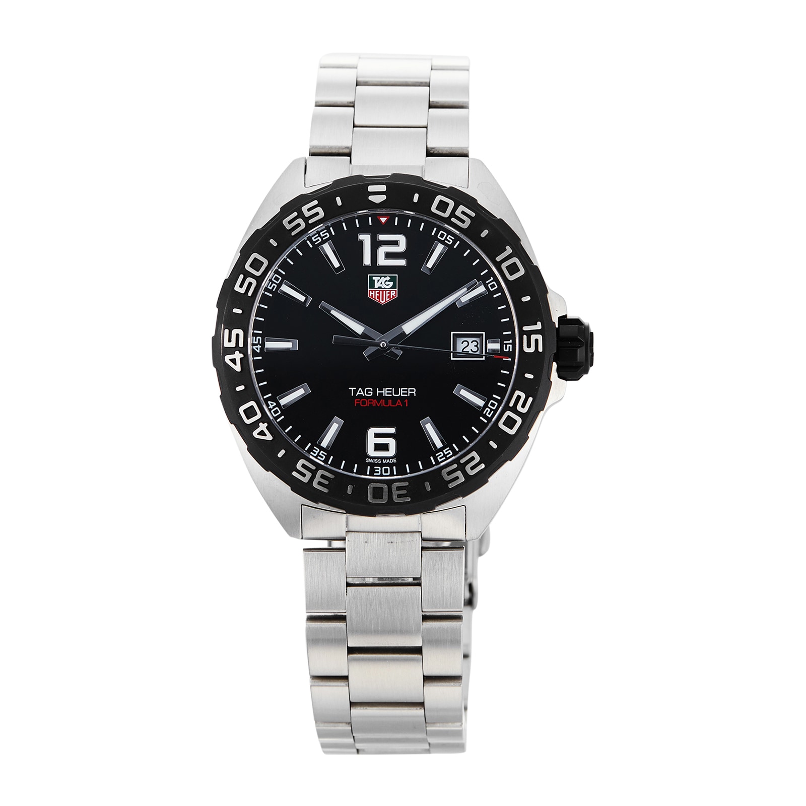 Pre-Owned TAG Heuer Formula 1 Black Steel Quartz Mens Watch WAZ1110.BA0875