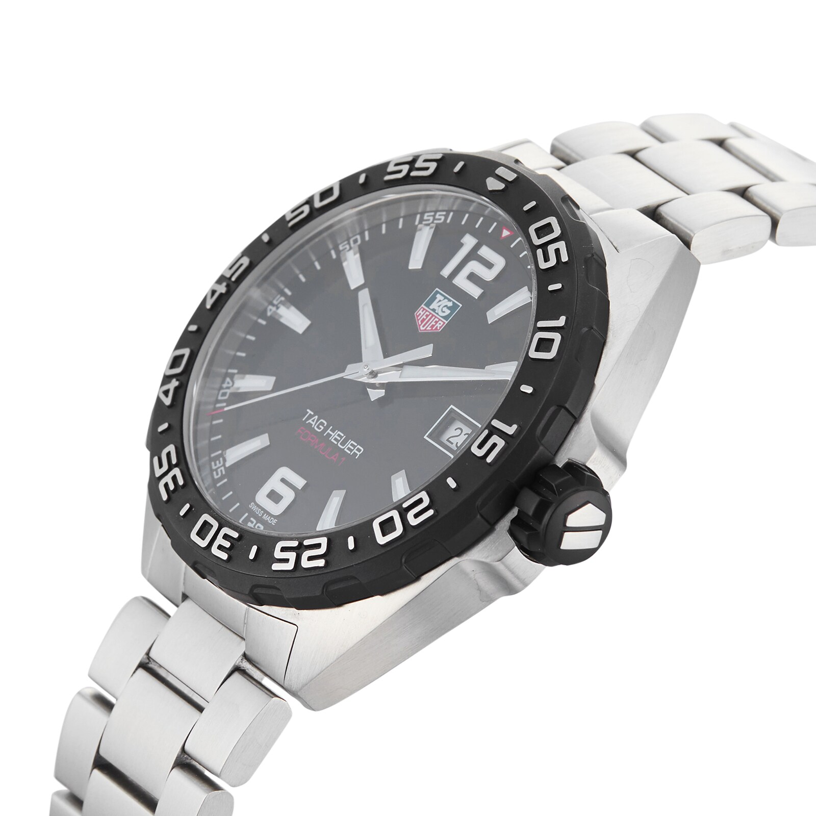 Pre-Owned TAG Heuer Formula 1 Black Steel Quartz Mens Watch WAZ1110.BA0875