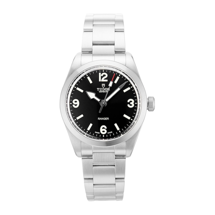 Pre-Owned Tudor Ranger Black Steel Mens Watch M79950-0001