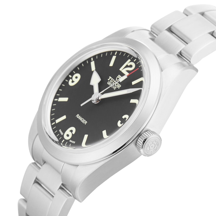 Pre-Owned Tudor Ranger Black Steel Mens Watch M79950-0001