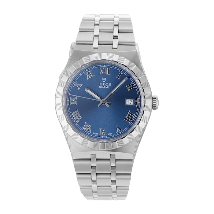 Pre-Owned Tudor Royal Blue Steel Mens Watch M28500-0005