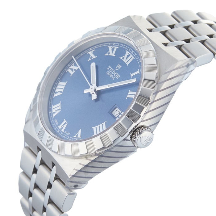 Pre-Owned Tudor Royal Blue Steel Mens Watch M28500-0005