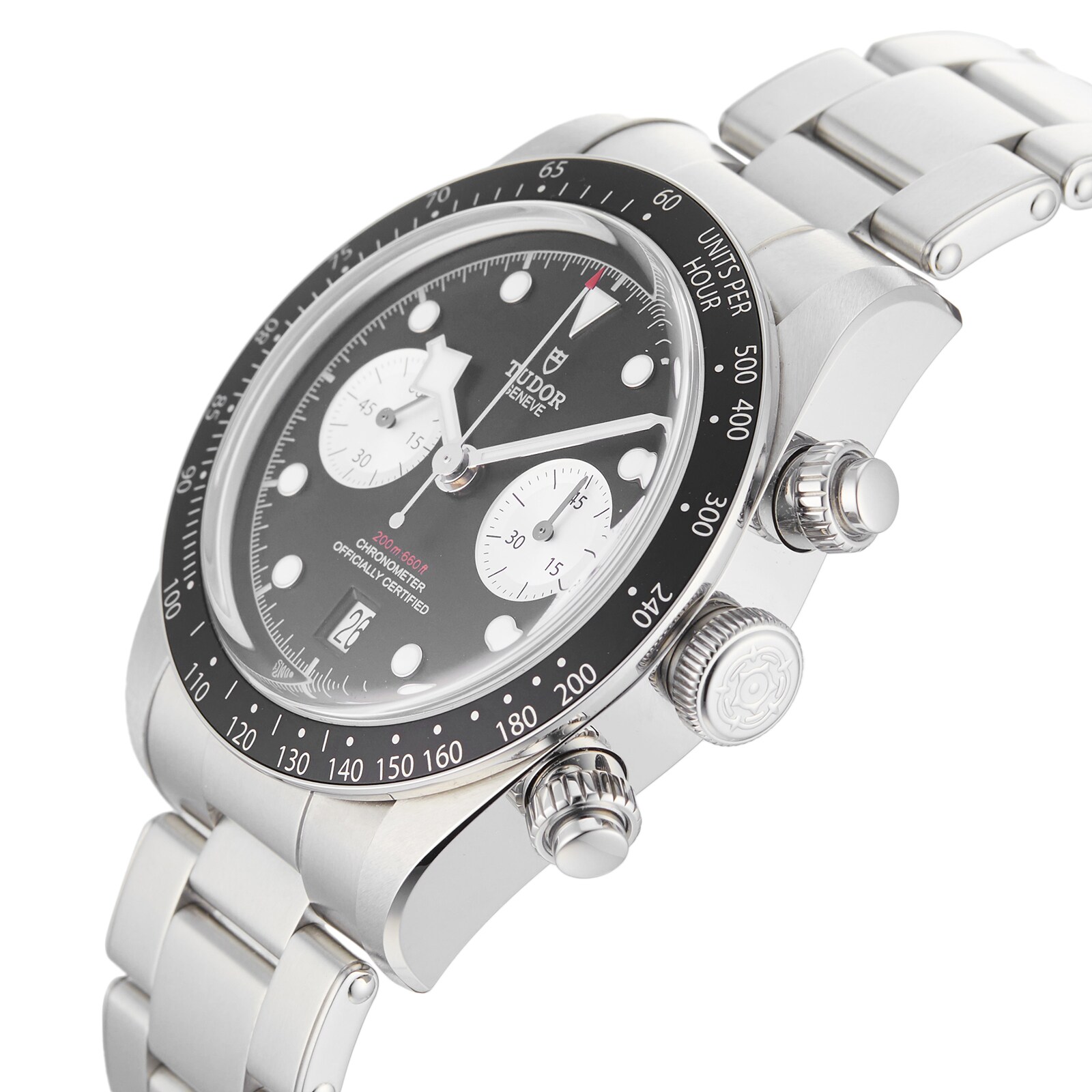 Pre-Owned Tudor Black Bay Chrono Black Steel Mens Watch M79360N-0001