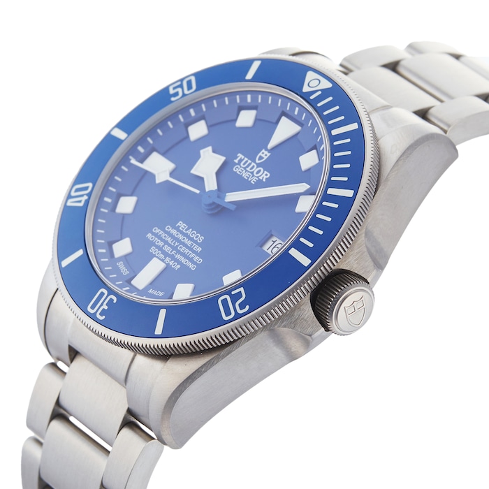Pre-Owned Tudor Pelagos Blue Titanium Mens Watch M25600TB-0001