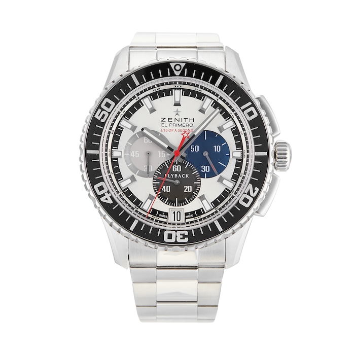 Pre-Owned Zenith Pre-Owned El Primero Stratos FlyBack Striking 10th Mens Watch 03.2060.4057/69.M2060