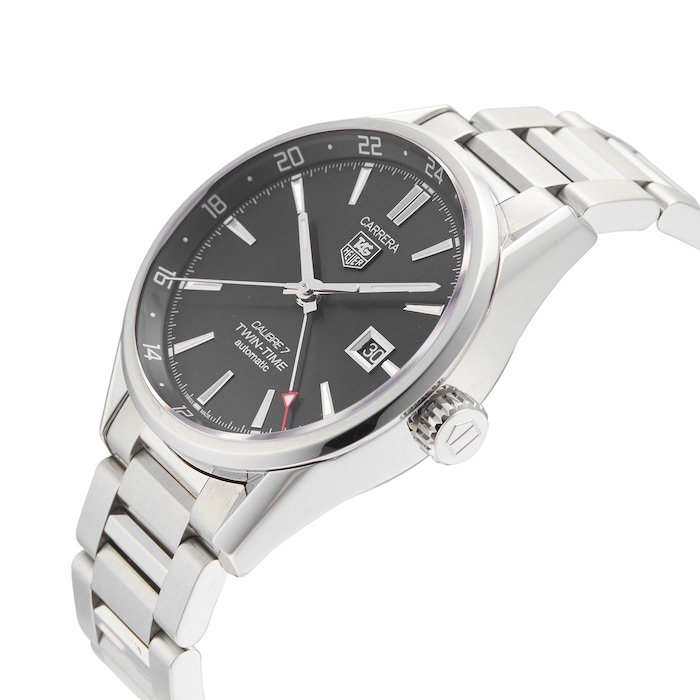 Pre-Owned TAG Heuer Pre-Owned TAG Heuer Carrera Calibre 7 Twin-Time Mens Watch WAR2010.BA0723