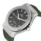 Pre-Owned Hublot Classic Fusion Titanium Green Mens Watch 511.NX.8970.LR