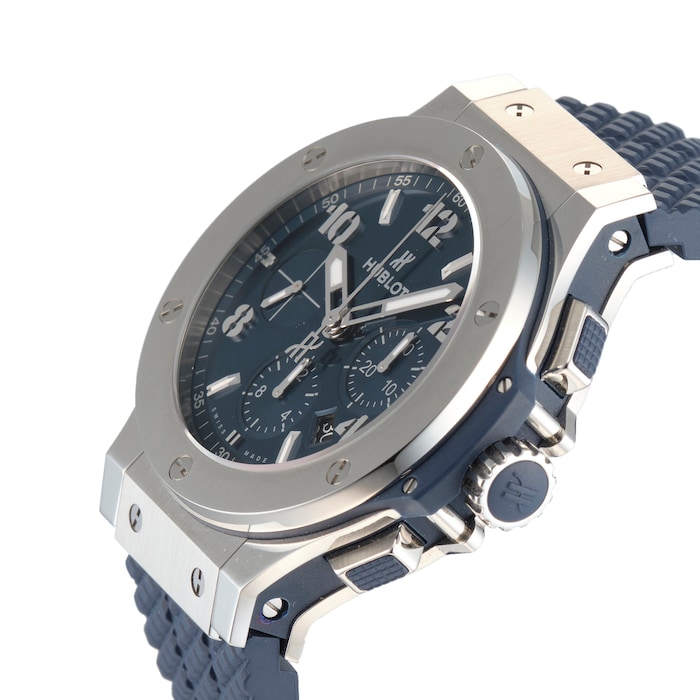 Pre-Owned Hublot Big Bang Original Steel Blue Mens Watch 301 SX 710 RX
