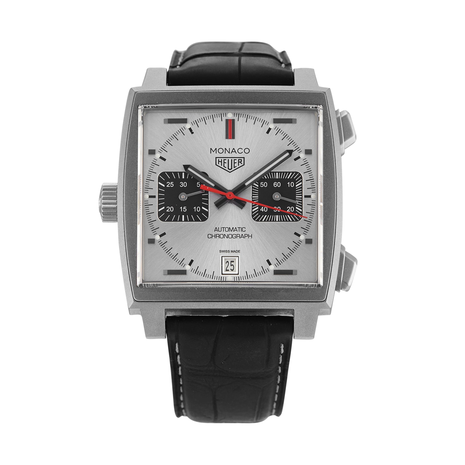 Pre-Owned TAG Heuer Pre-Owned TAG Heuer Monaco Titan Mens Watch CAW218B.FC6496 Pre-Owned TAG Heuer Pre-Owned TAG Heuer Monaco Titan Mens Watch CAW218B.FC6496