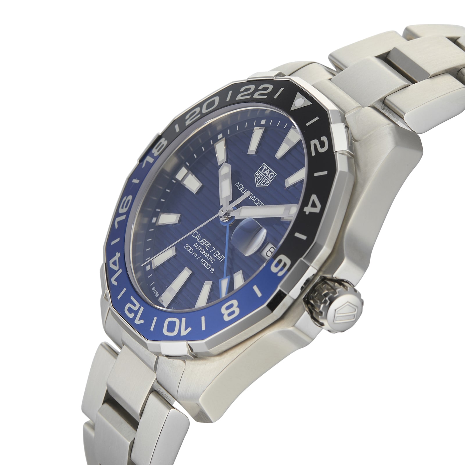 Pre-Owned TAG Heuer Pre-Owned TAG Heuer Aquaracer GMT Mens Watch WAY201T.BA0927 Pre-Owned TAG Heuer Pre-Owned TAG Heuer Aquaracer GMT Mens Watch WAY201T.BA0927