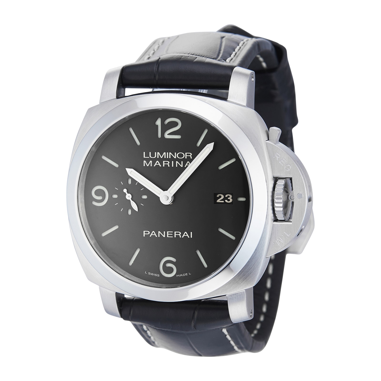 Pre Owned Panerai Pre Owned Panerai Luminor Marina Black Steel