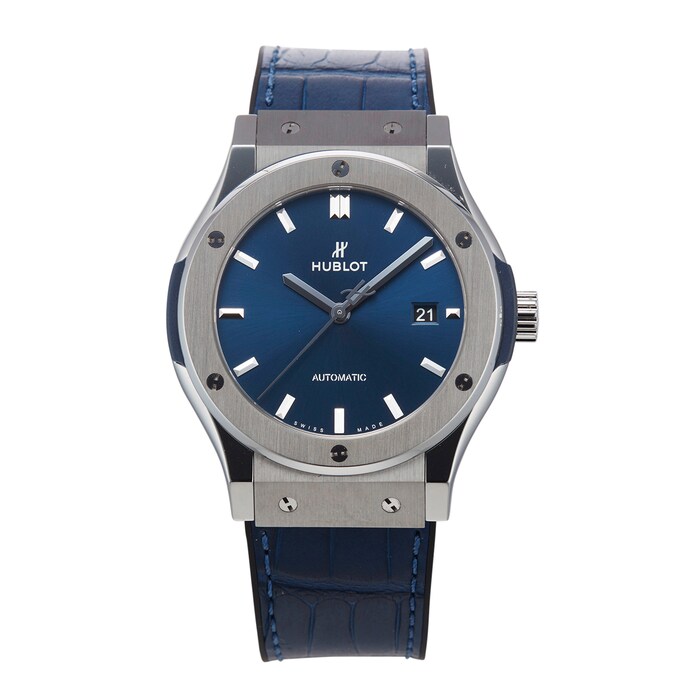 Pre-Owned Hublot Classic Fusion Titanium Blue 542.NX.7170.LR