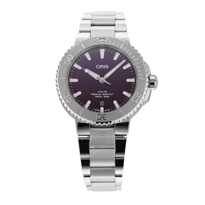 Pre-Owned Oris Aquis Date Relief 01 733 7766 4158