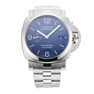 Pre-Owned Panerai Luminor Marina Specchio Blu 44mm Stainless Steel