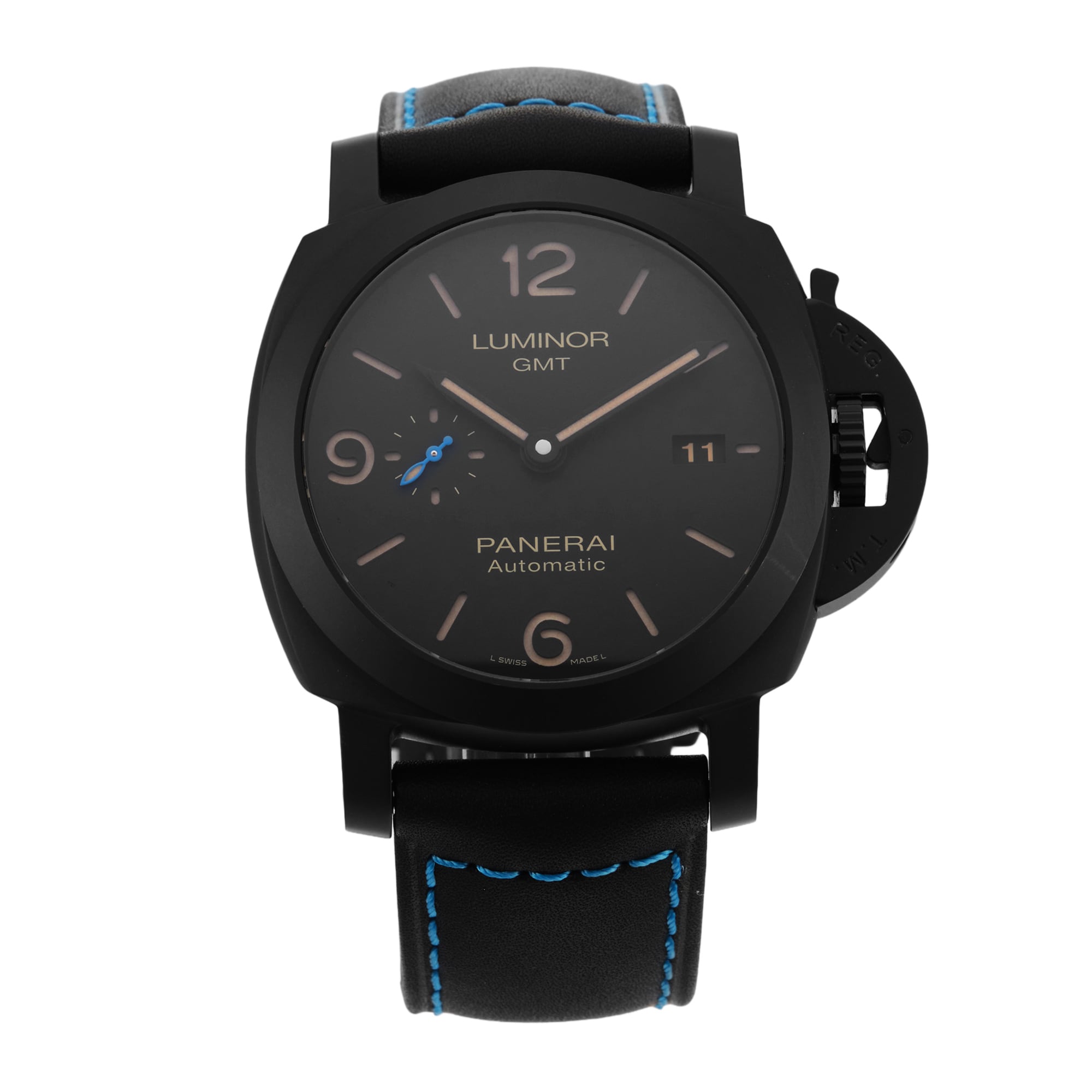 Pre-Owned Panerai Luminor GMT 44mm Black Ceramic Pre-Owned Panerai Luminor GMT 44mm Black Ceramic
