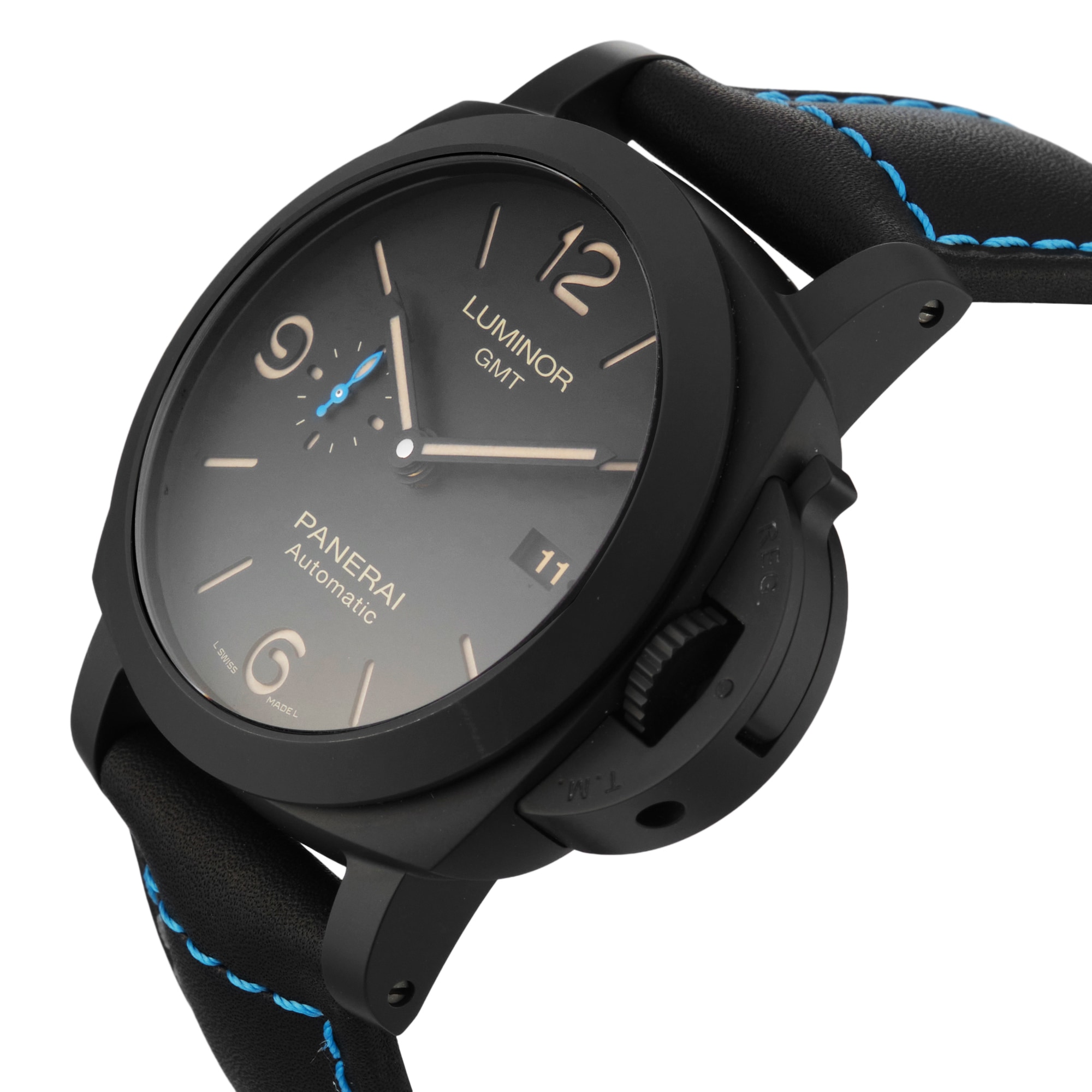 Pre-Owned Panerai Luminor GMT 44mm Black Ceramic Pre-Owned Panerai Luminor GMT 44mm Black Ceramic