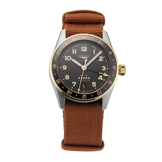 Pre-Owned Longines Spirit Zulu Time 39mm Stainless Steel and Yellow Gold Pre-Owned Longines Spirit Zulu Time 39mm Stainless Steel and Yellow Gold