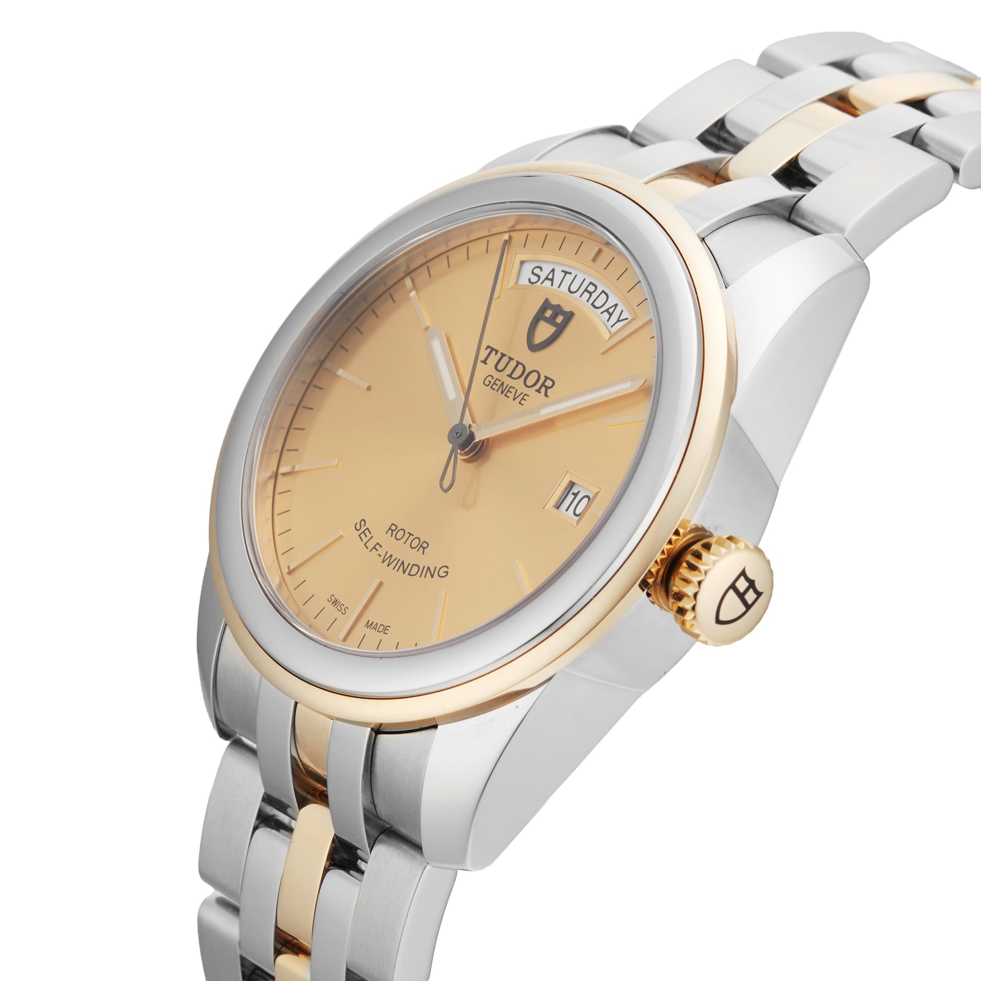 Pre-Owned Tudor Glamour Date Stainless Steel and Yellow Gold 39mm