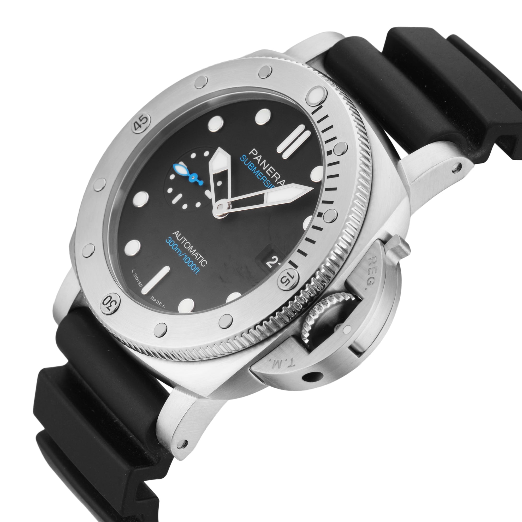 Pre-Owned Panerai Submersible QuarantaQuattro 44mm Stainless Steel Pre-Owned Panerai Submersible QuarantaQuattro 44mm Stainless Steel